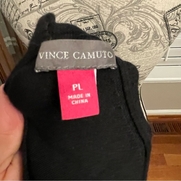 Vince Camuto Black Dress with Cream Cuffs - Picture 4 of 8